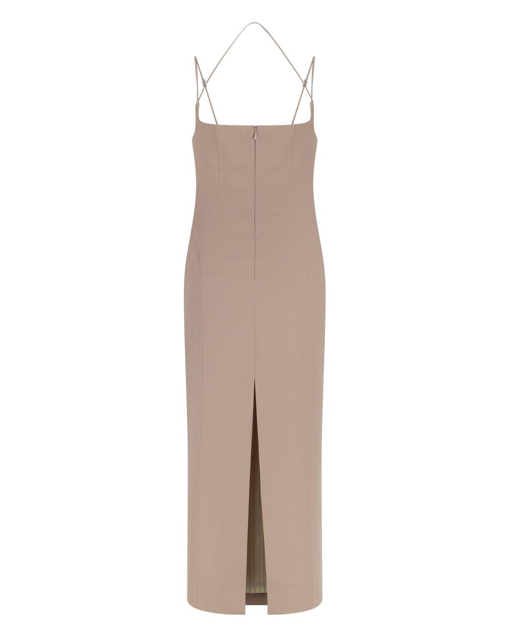The Attico Natural Virgin Wool Midi Dress