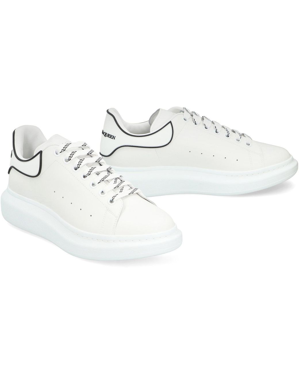 McQueen White Leather Chunky Sneakers for men