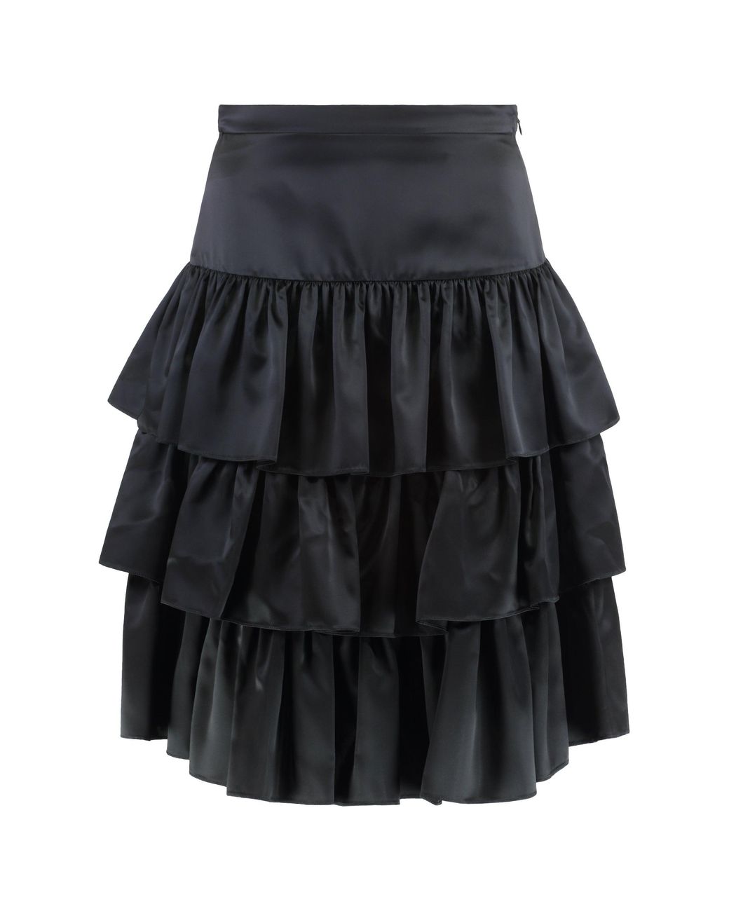 Valentino Garavani Black Satin Skirt