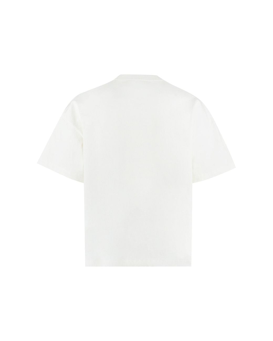 Jil Sander White Logo Print Boxy T-Shirt for men