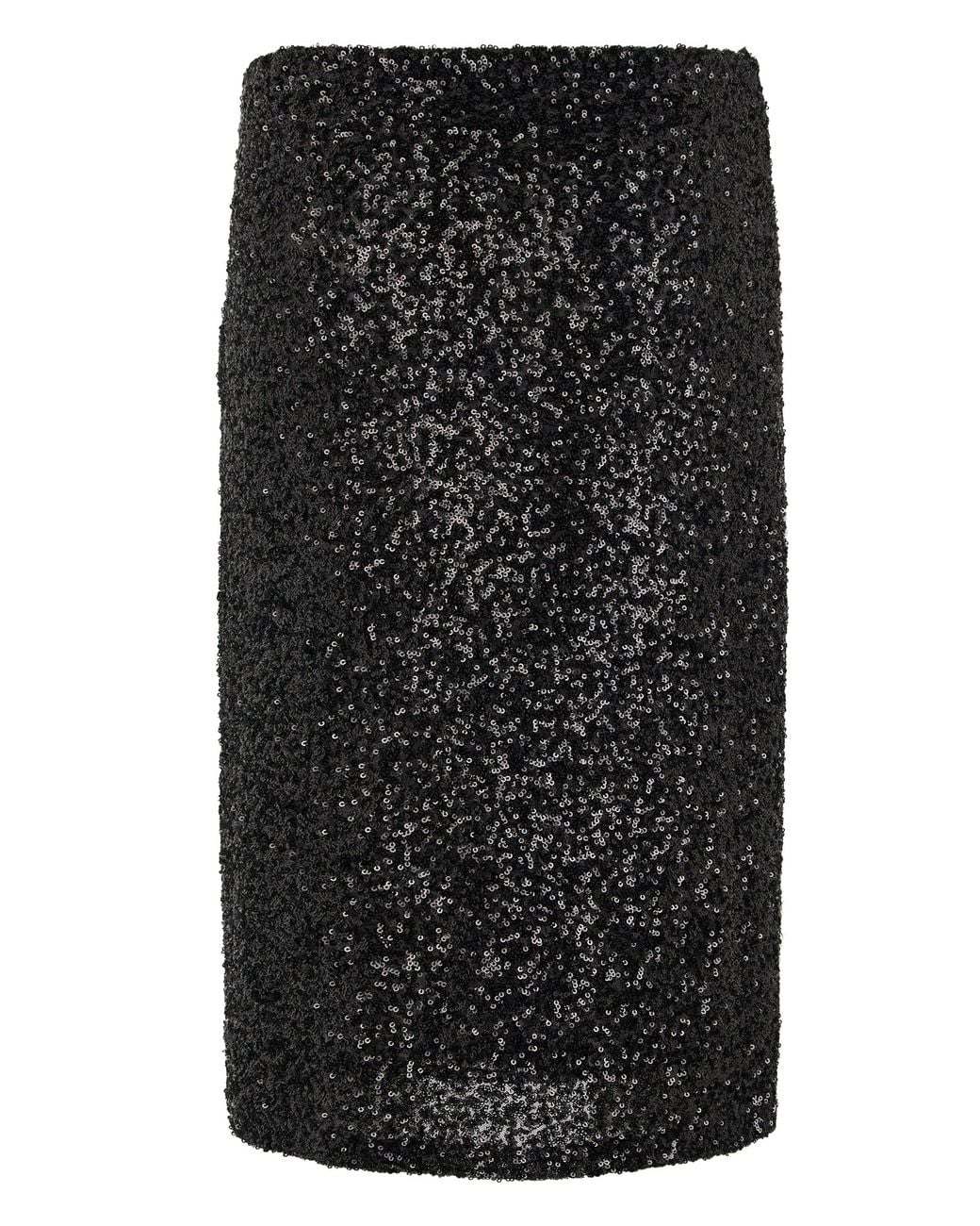 Des Phemmes Black Skirt With Floral Embroidery