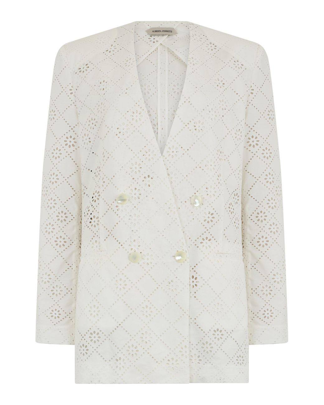 Alberta Ferretti White Blazer