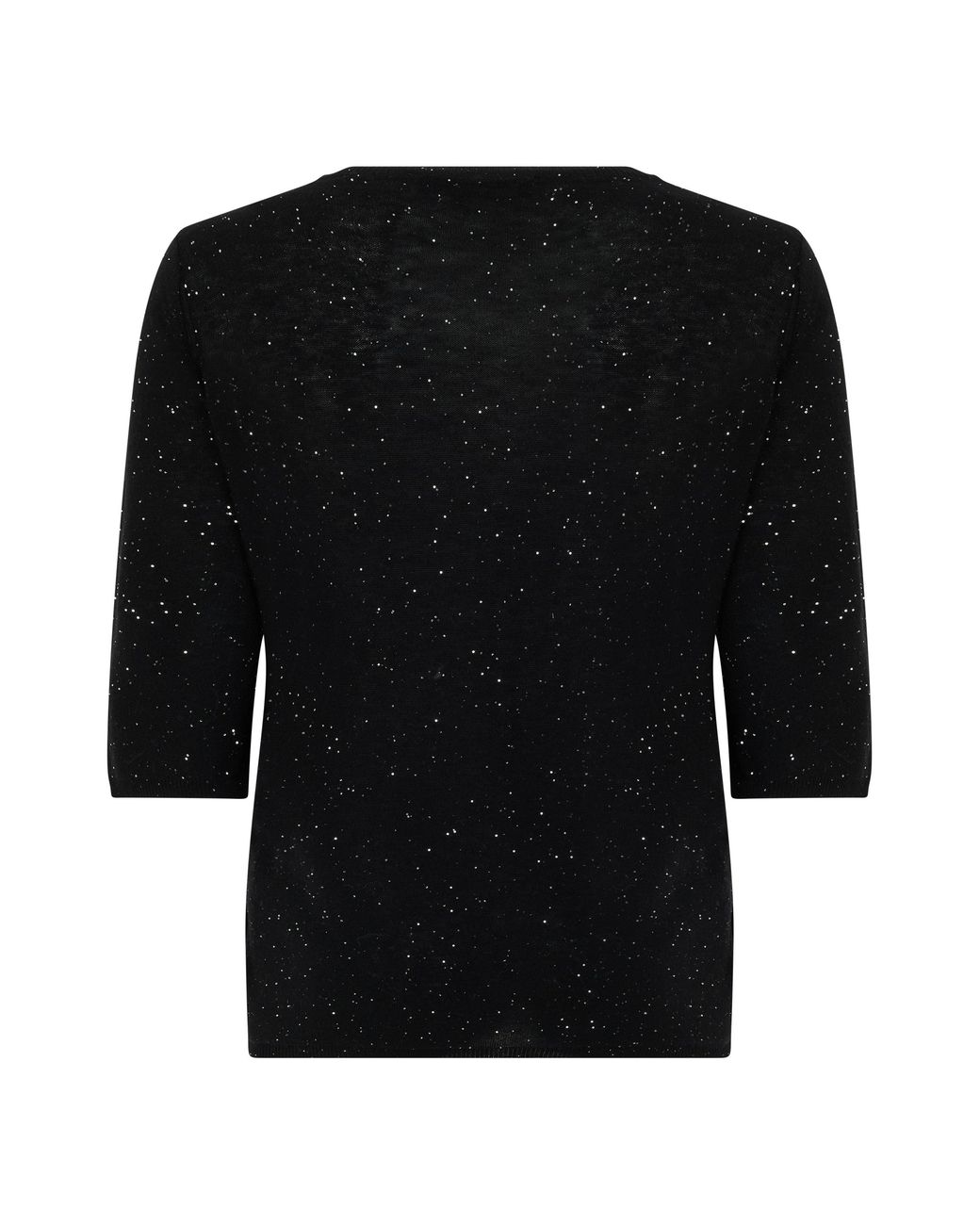 Fabiana Filippi Black T-Shirt With Three-Quarter Sleeves