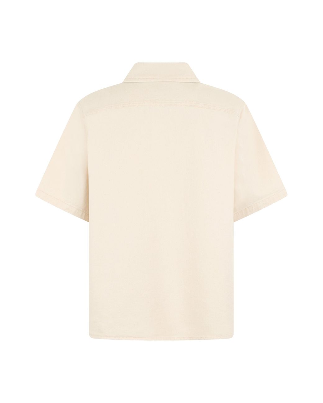 Valentino Garavani Natural Short-Sleeved Cotton Shirt for men