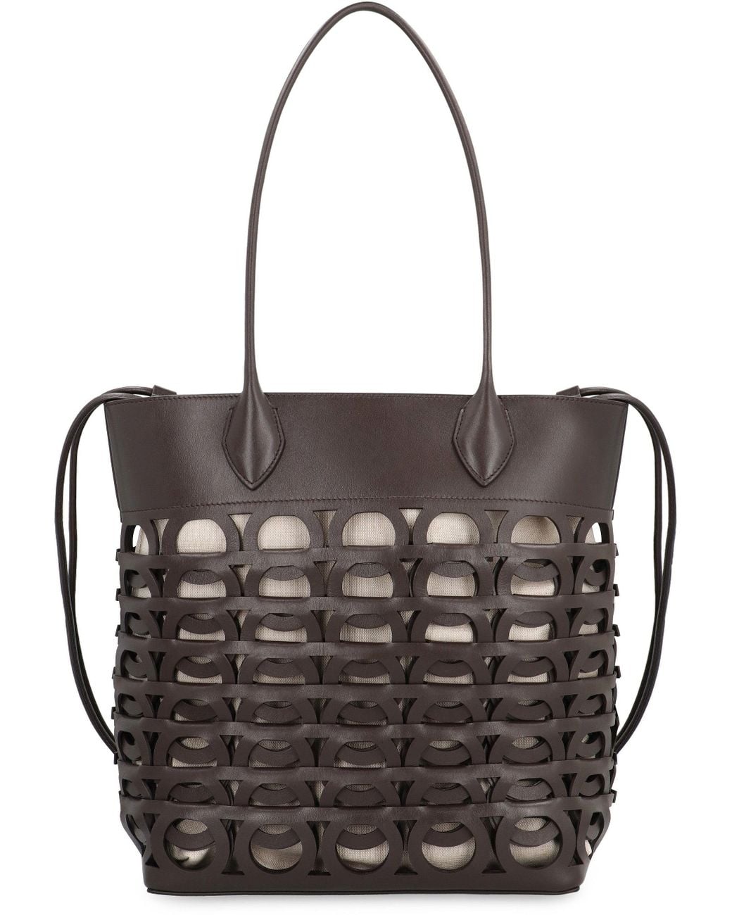 Ferragamo Black Gancini M Tote Bag