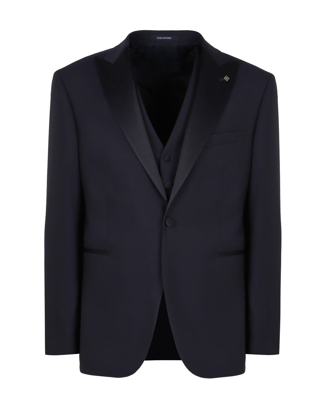 Tagliatore Blue Three-Piece Wool Suit for men