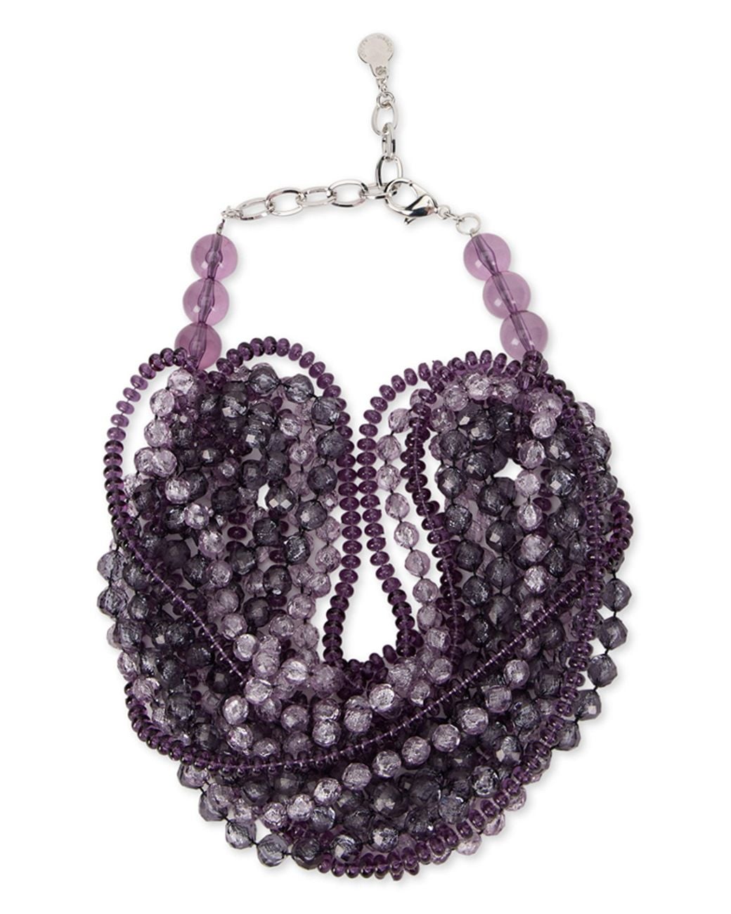Emporio Armani Pink Multi-Strand Collar For Beads