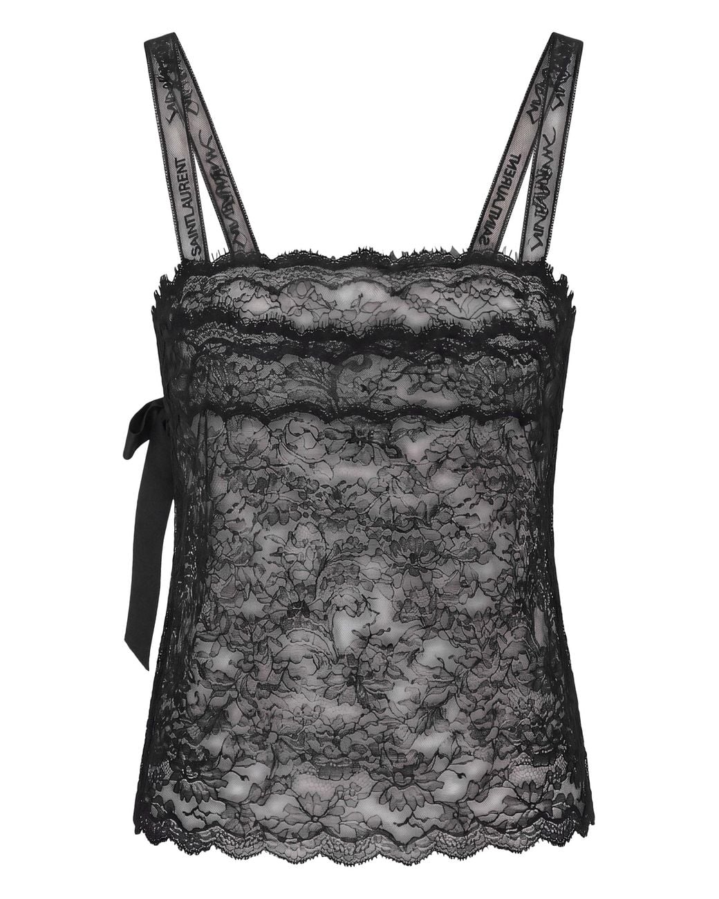 Saint Laurent Black Lace Top