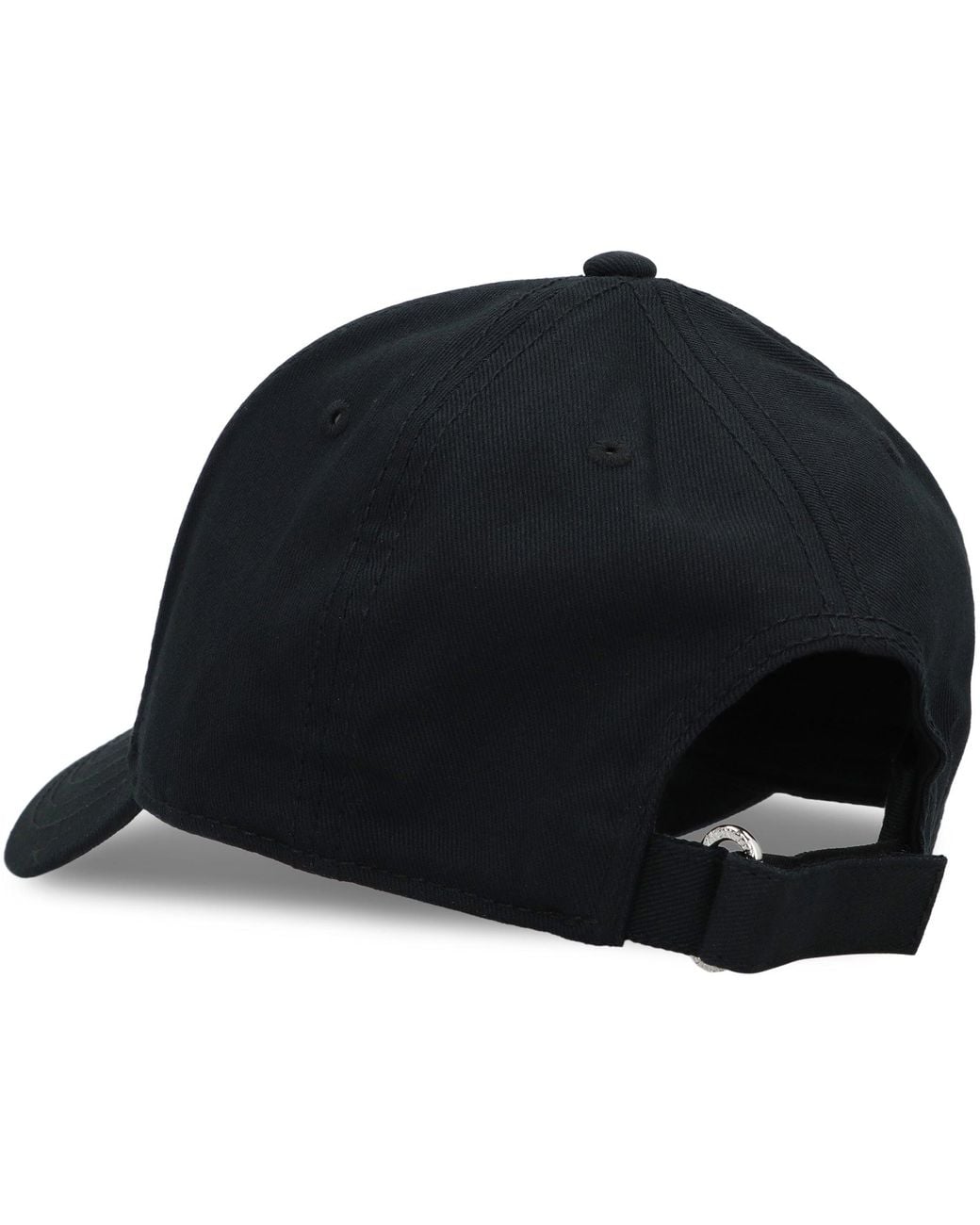 Moncler Black Baseball Cap In Gabardine
