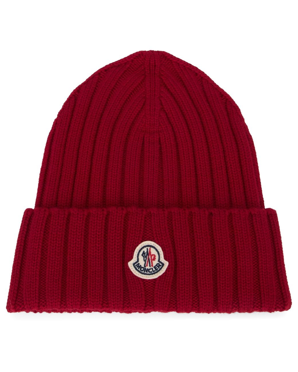 Moncler Red Wool Beret Virgin Hat