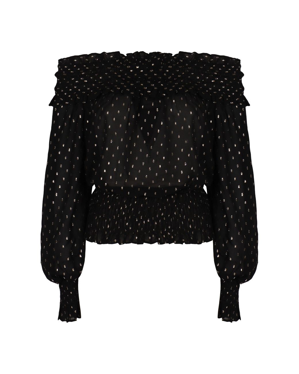 Self-Portrait Black Top Off-Shoulder