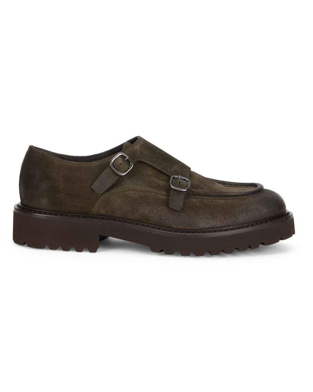 Doucal's Brown Shoe With Straps for men