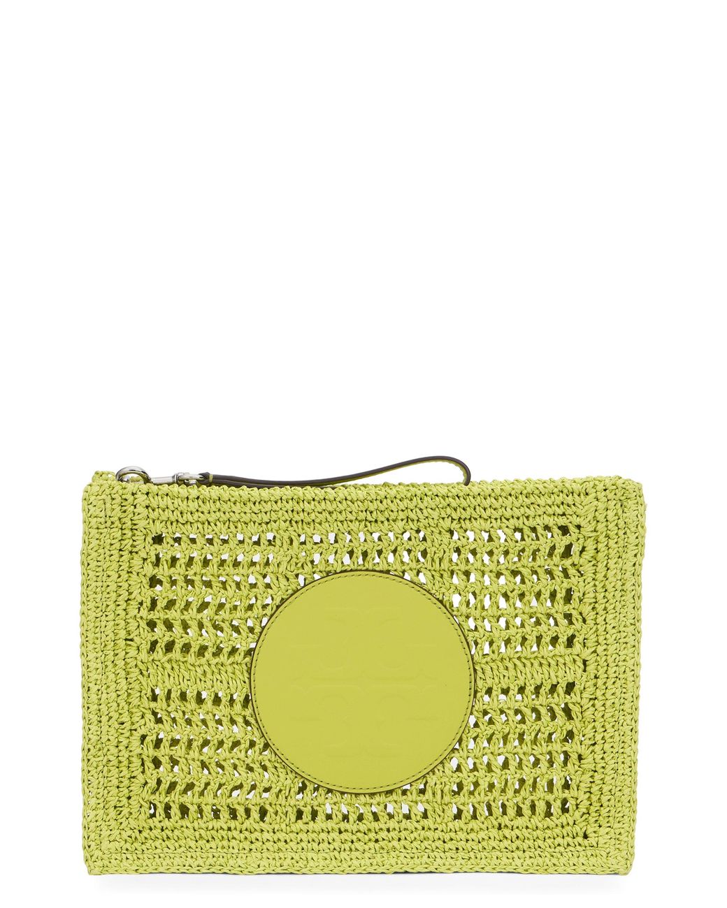 Tory Burch Yellow Pouch Ella Crochet