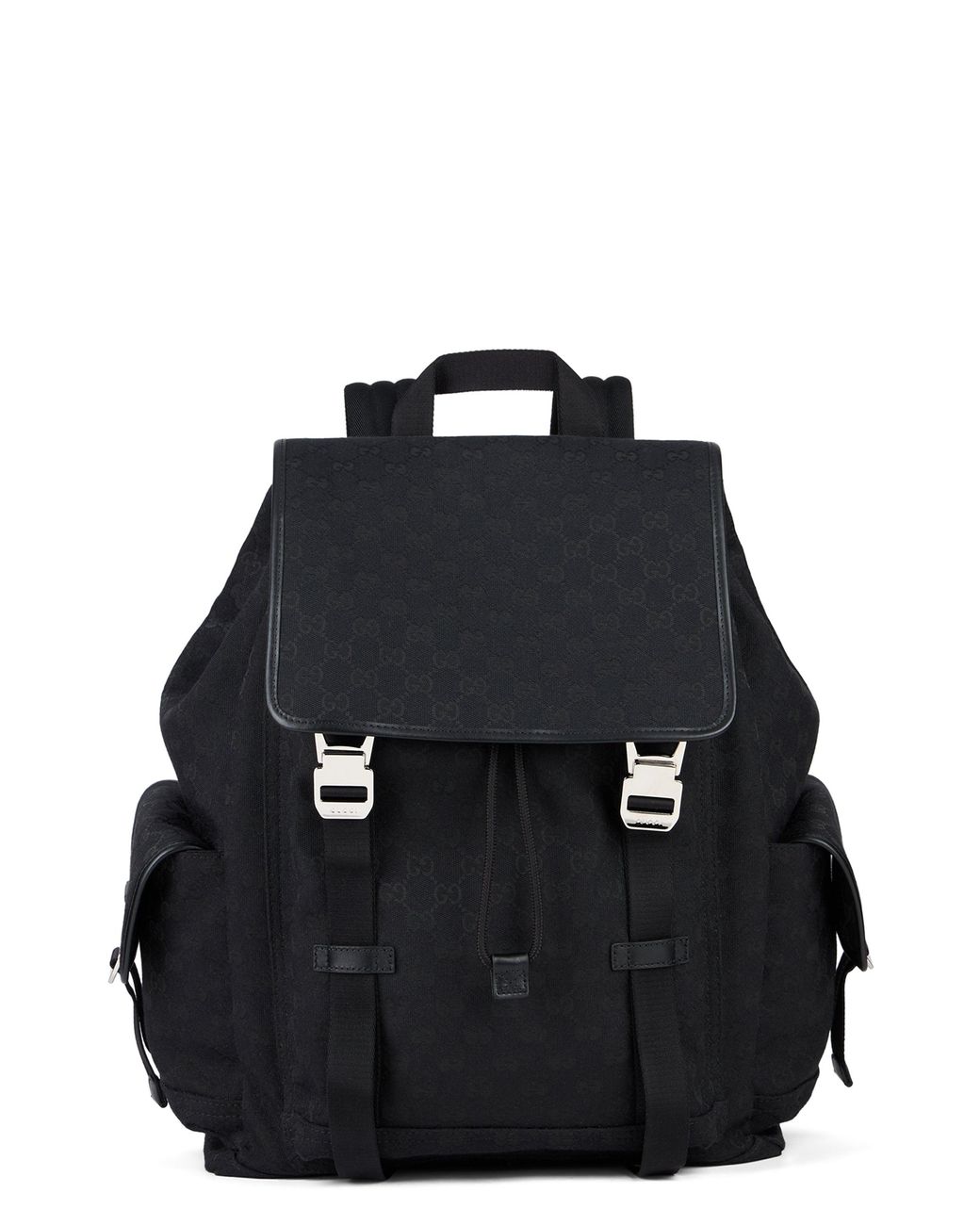 Gucci Black Gg Supreme Fabric Backpack for men