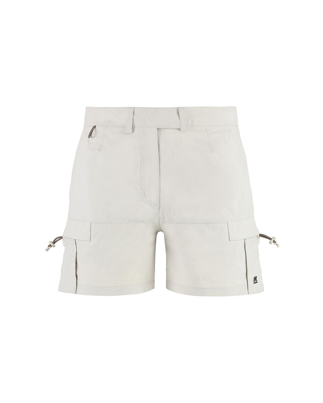 K-Way White Argalps Nylon Shorts