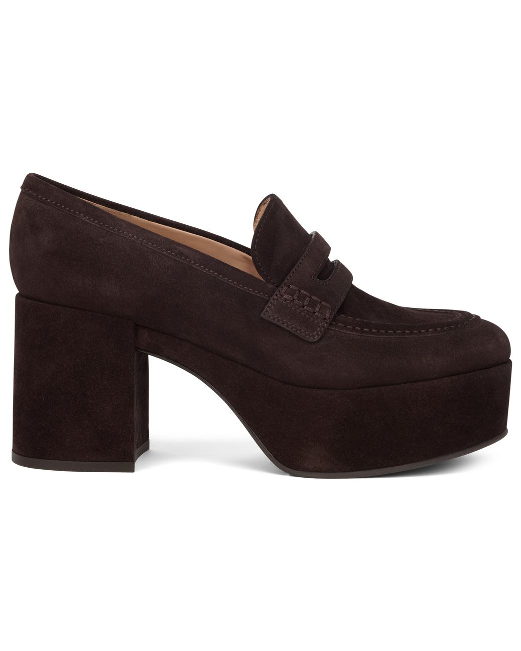 Gianvito Rossi Brown Jenna Loafers With Platform