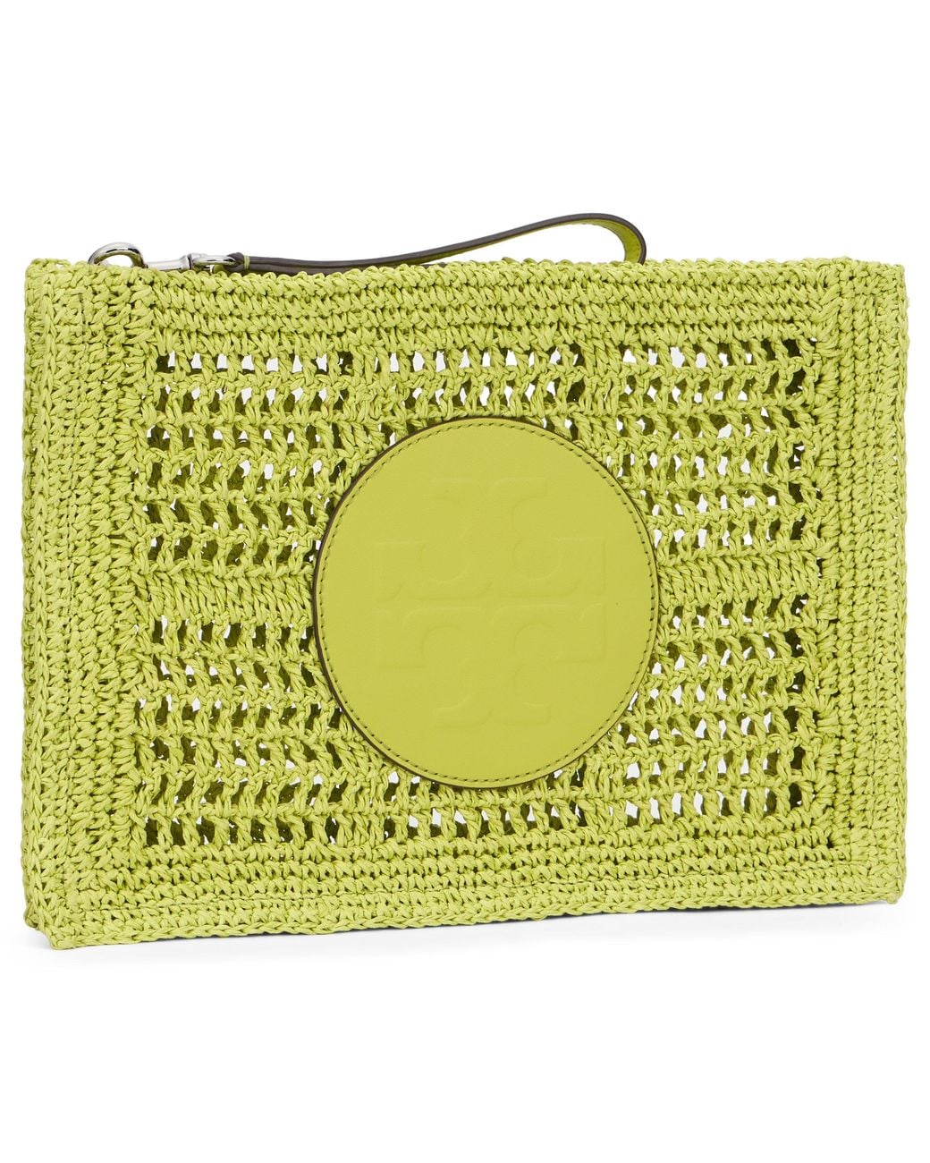 Tory Burch Yellow Pouch Ella Crochet