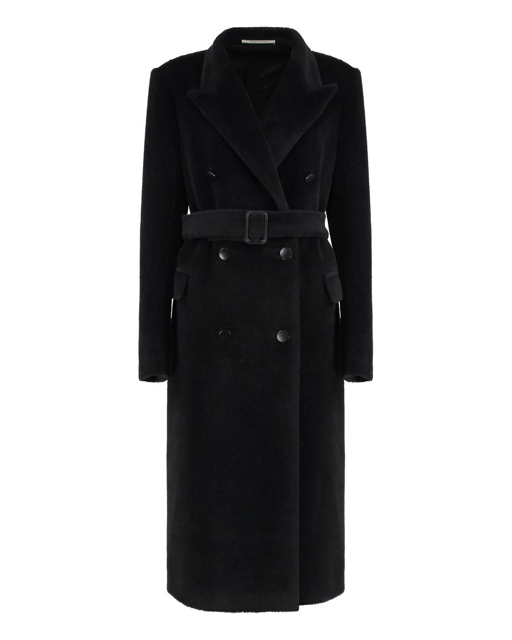 0205 Tagliatore Black Jolee Double-Breasted Coat