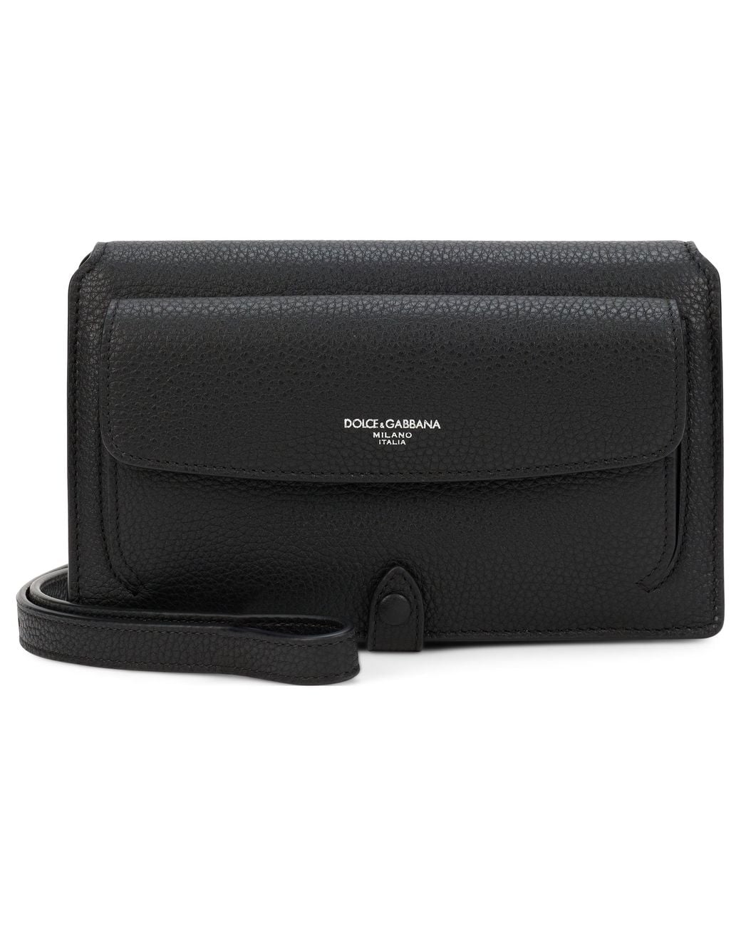 Dolce & Gabbana Black Leather Pouch for men