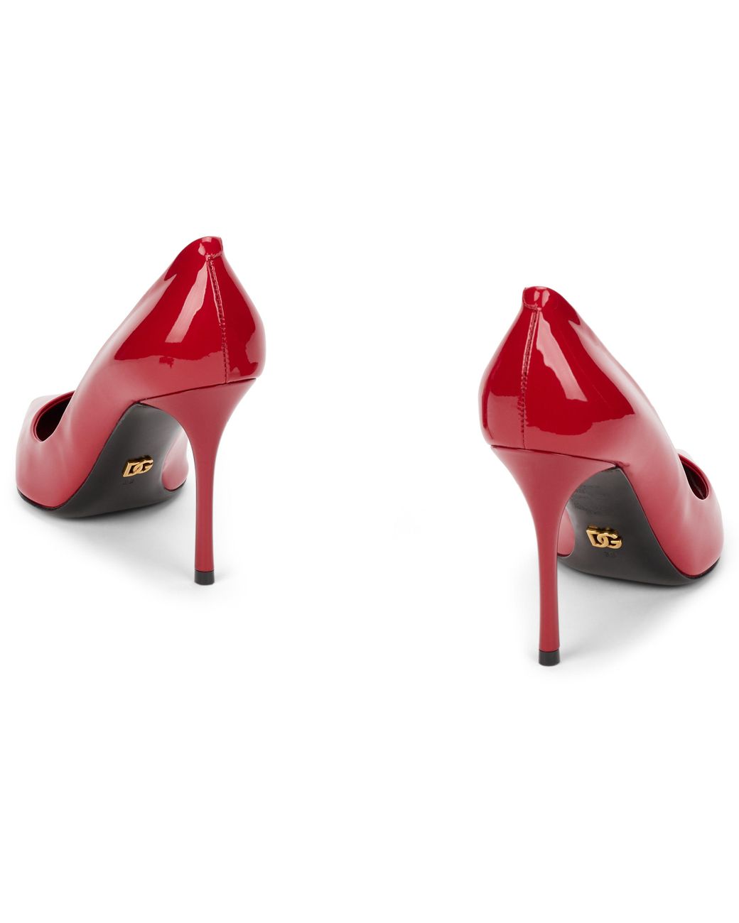 Dolce & Gabbana Red Low-Cut High-Heel Pumps With Sharp Toe