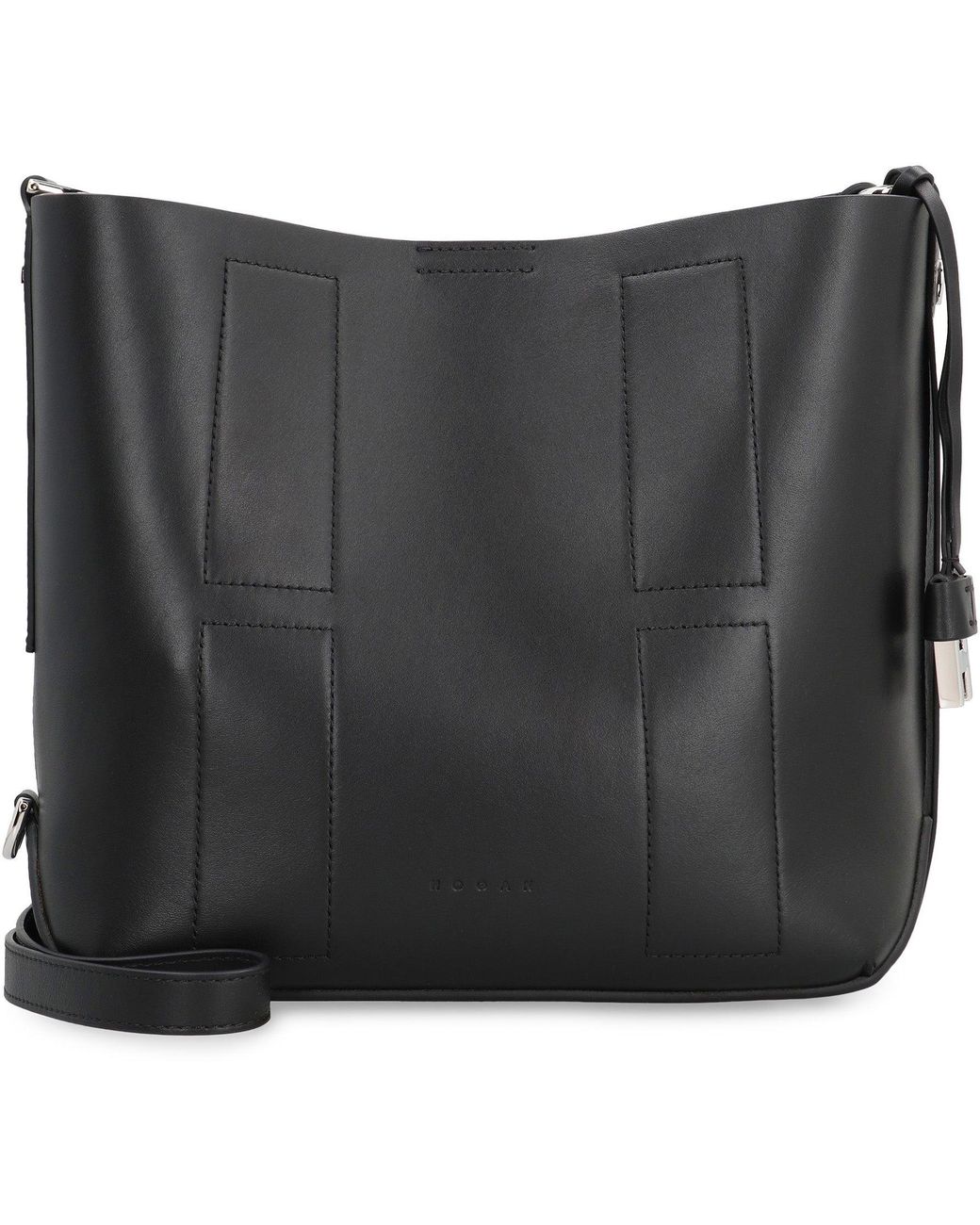 Hogan Black Hocket Piccola Hobo Bag Calf Leather Shoulder