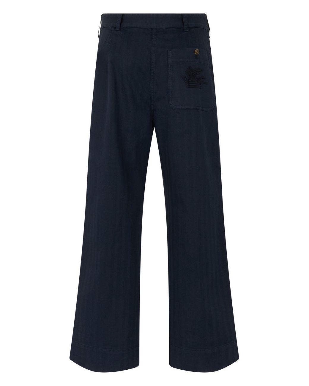 Etro Blue Straight Cotton Pants