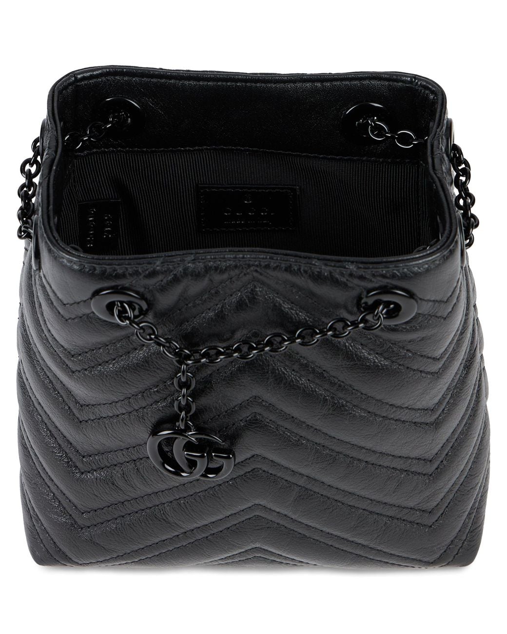 Gucci Black Shoulder Bag Marmont Mini Calf Skin