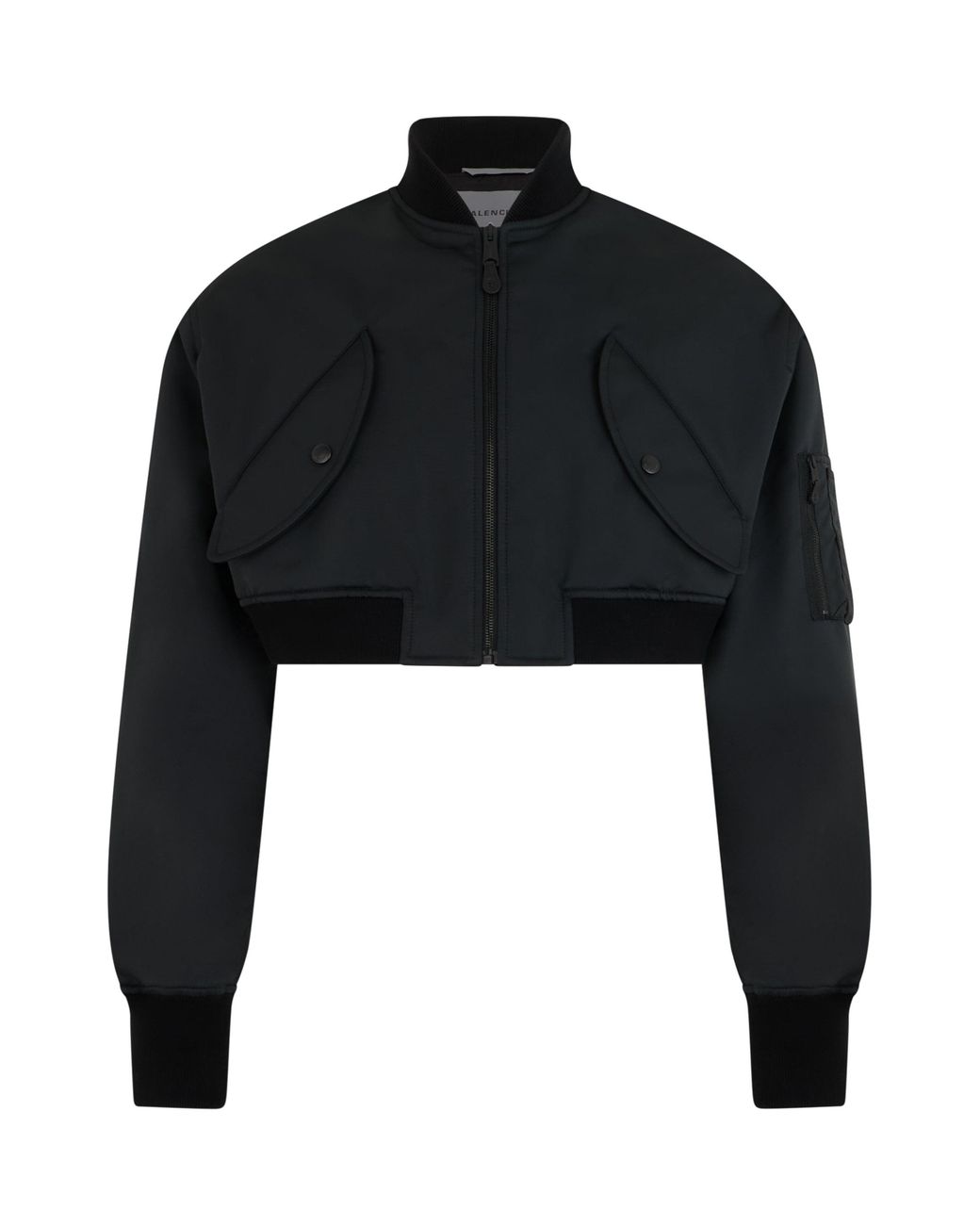 Balenciaga Black Cropped Bomber for men