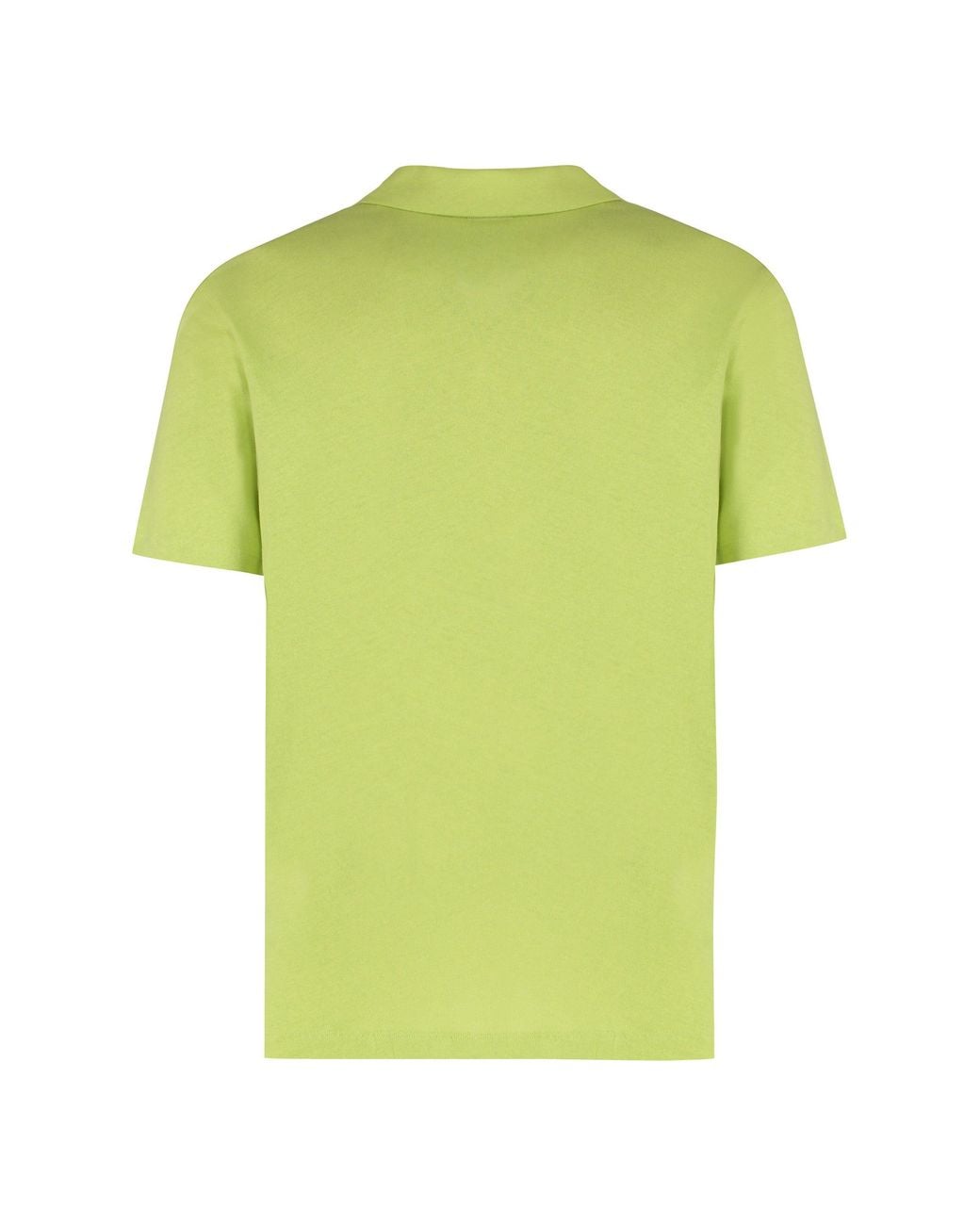 Boss Yellow Cotton-Linen Polo Shirt for men