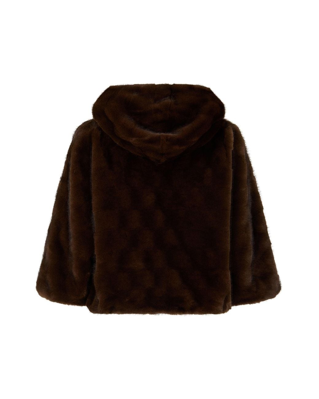 Pinko Brown Eco-Fur With Hood