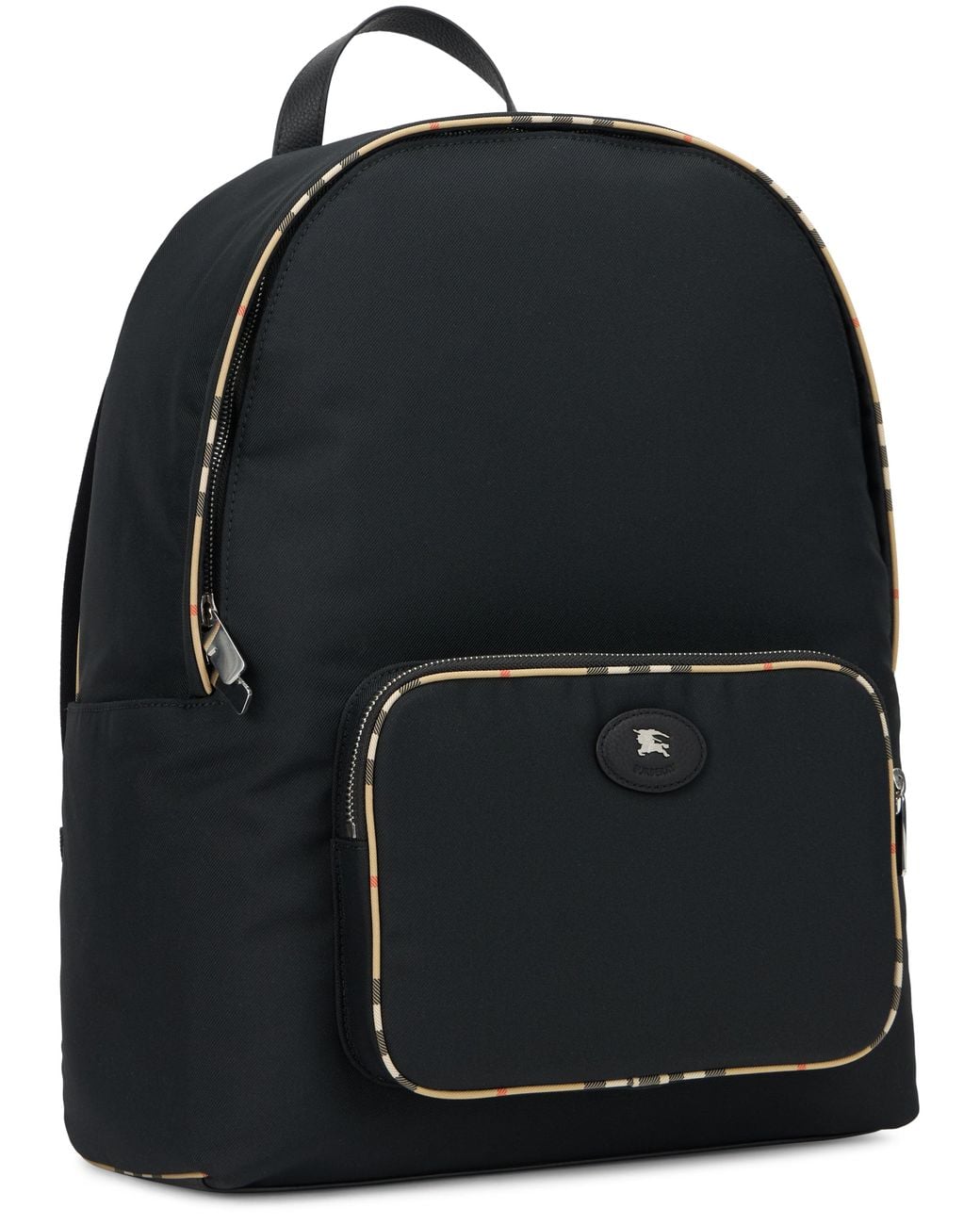 Burberry Black Backpack With Tartan Details Polyester Backpacks for men