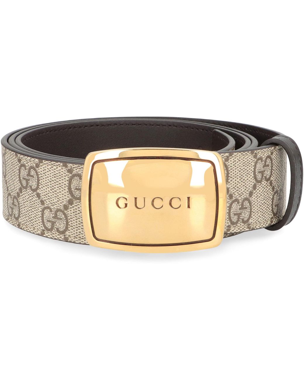 Gucci Natural Belt With A Logo Buckle for men