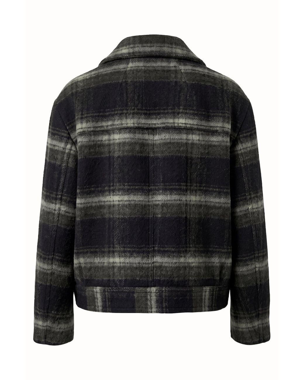 Isabel Marant Black Checkered Cape With Decorative Fringes