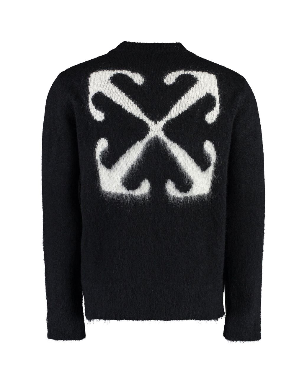 Off-White c/o Virgil Abloh Black Mohair Blend Sweater for men