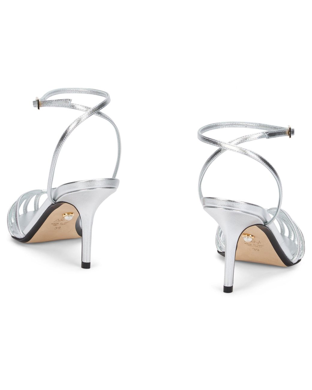 ALEVI Heeled Sandals Blake 75 in Metallic | Lyst UK