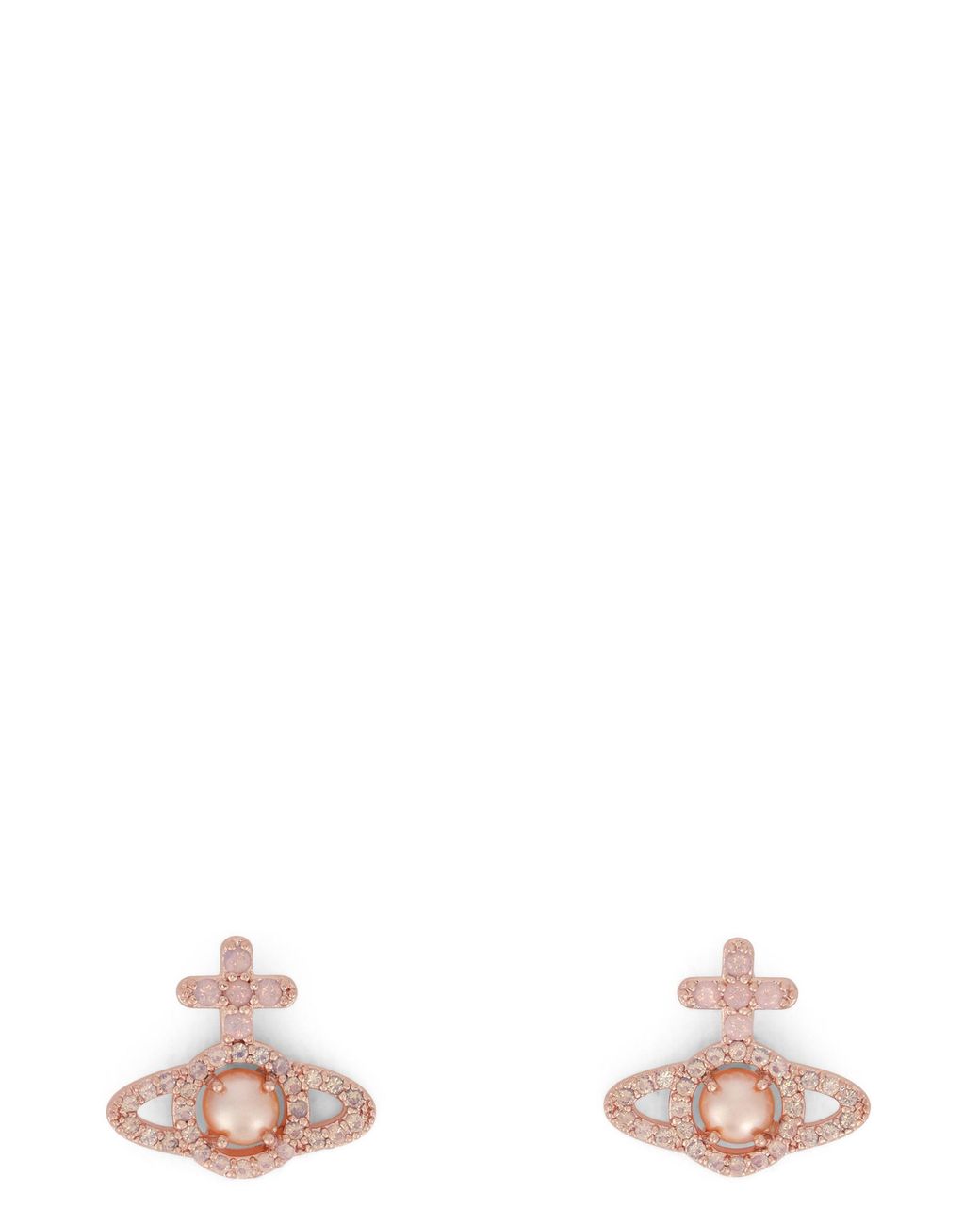 Vivienne Westwood White Earrings Olympia Brass