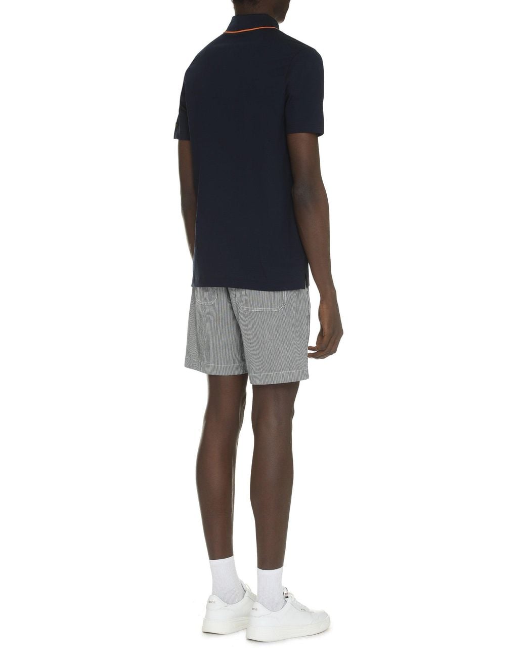 Paul & Shark Blue Short Sleeve Cotton Polo Shirt for men
