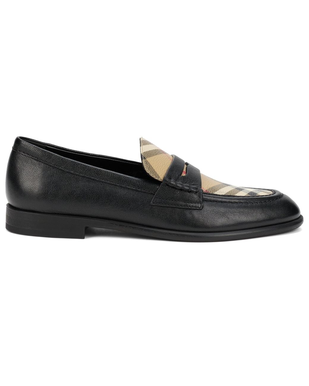 Burberry Black Tartan Moccasin