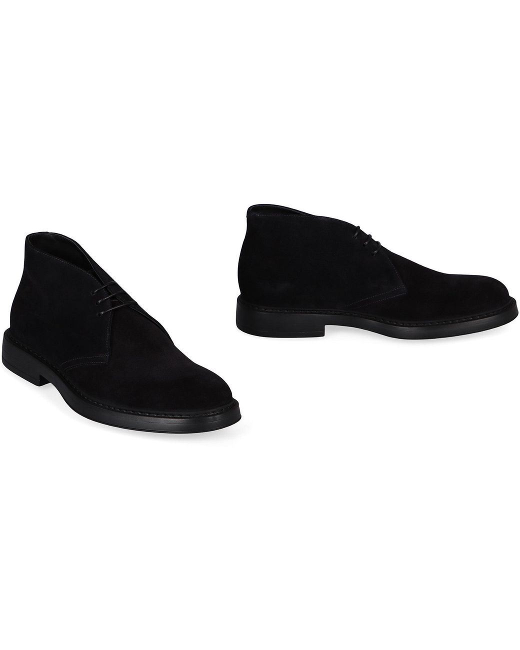Doucal's Black Suede Desert Boots for men