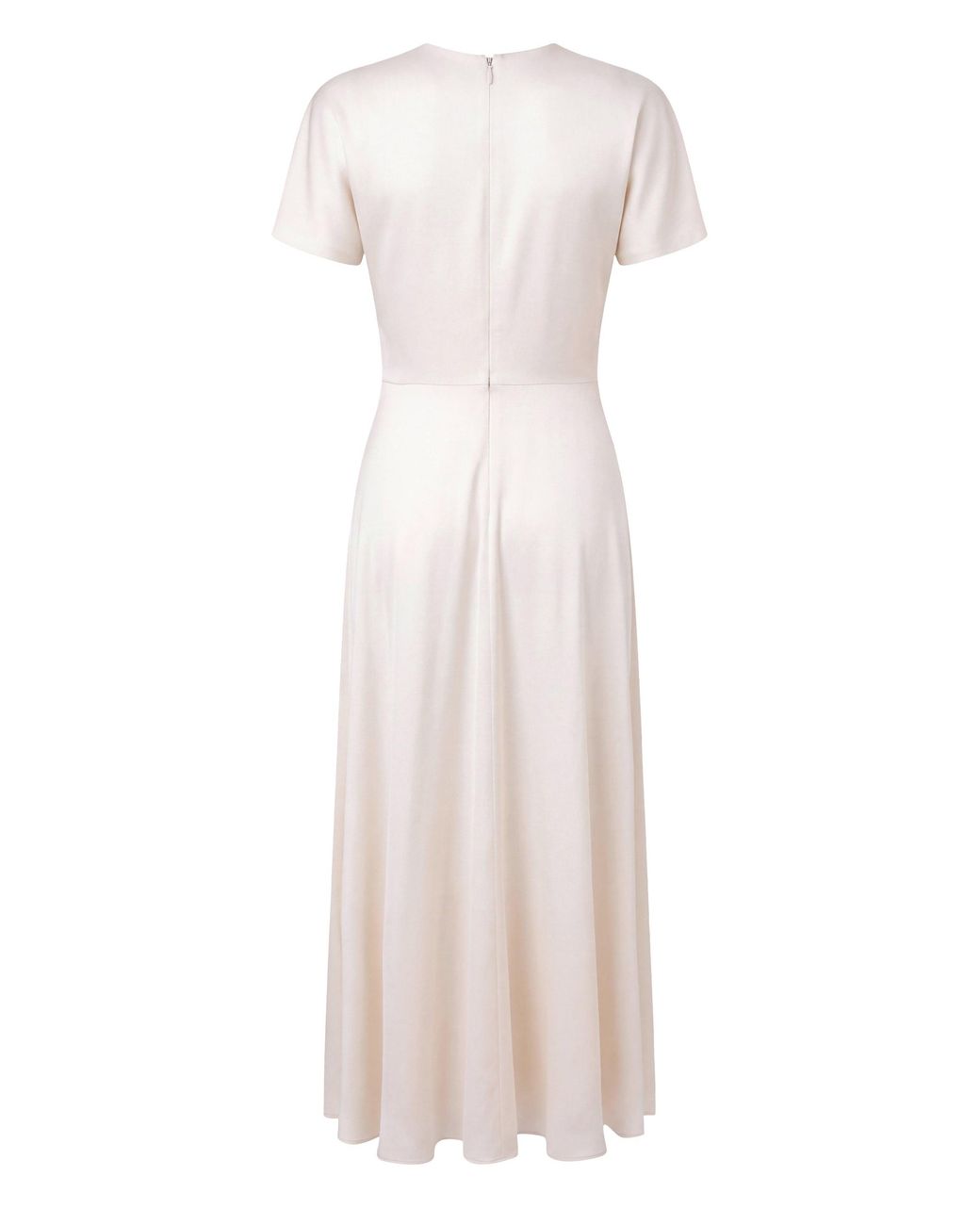 Victoria Beckham White Long Dress With Draping