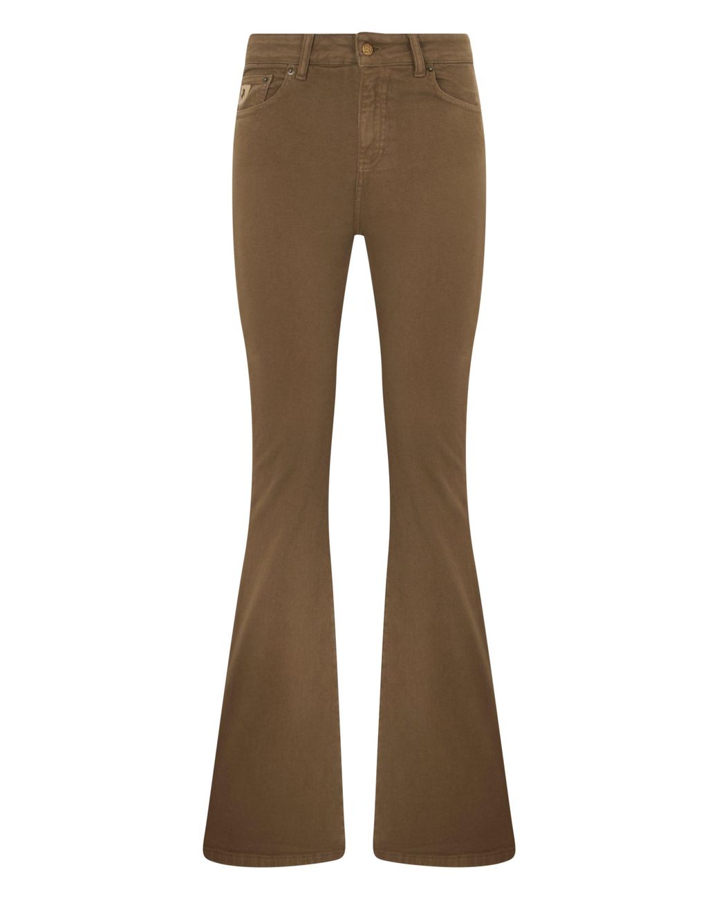 Lois Brown Elephant Leg Flared Jeans For