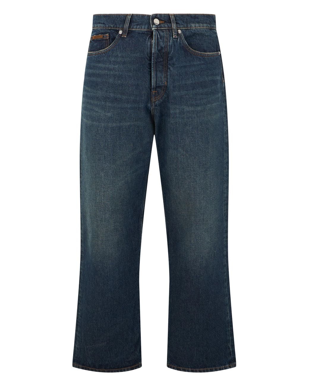 Moncler Blue Straight Leg Jeans for men