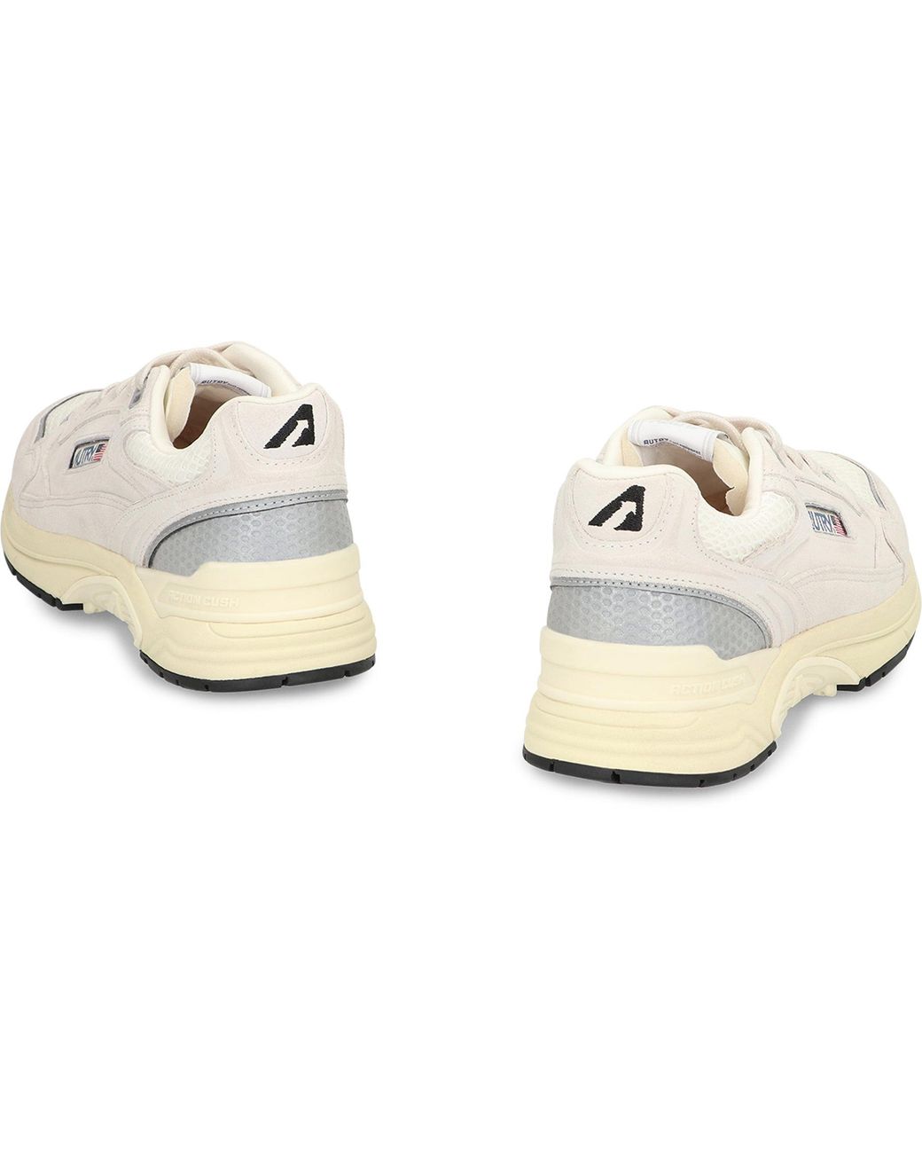 Autry White Low-Top Sneakers With Breathable Inserts Goatskin Trainers