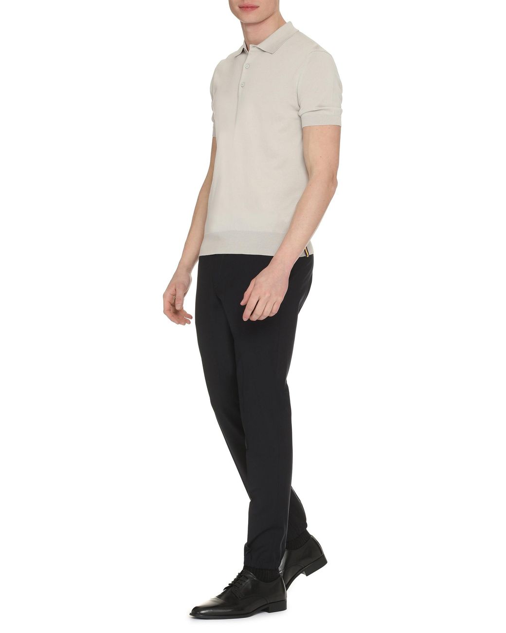 K-Way Gray Pleyne Knitted Cotton Polo Shirt for men