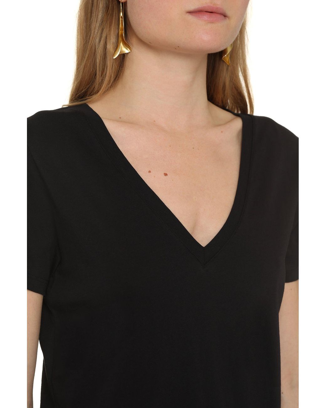 Vince Red V-Neck Cotton T-Shirt T-Shirts & Jerseys