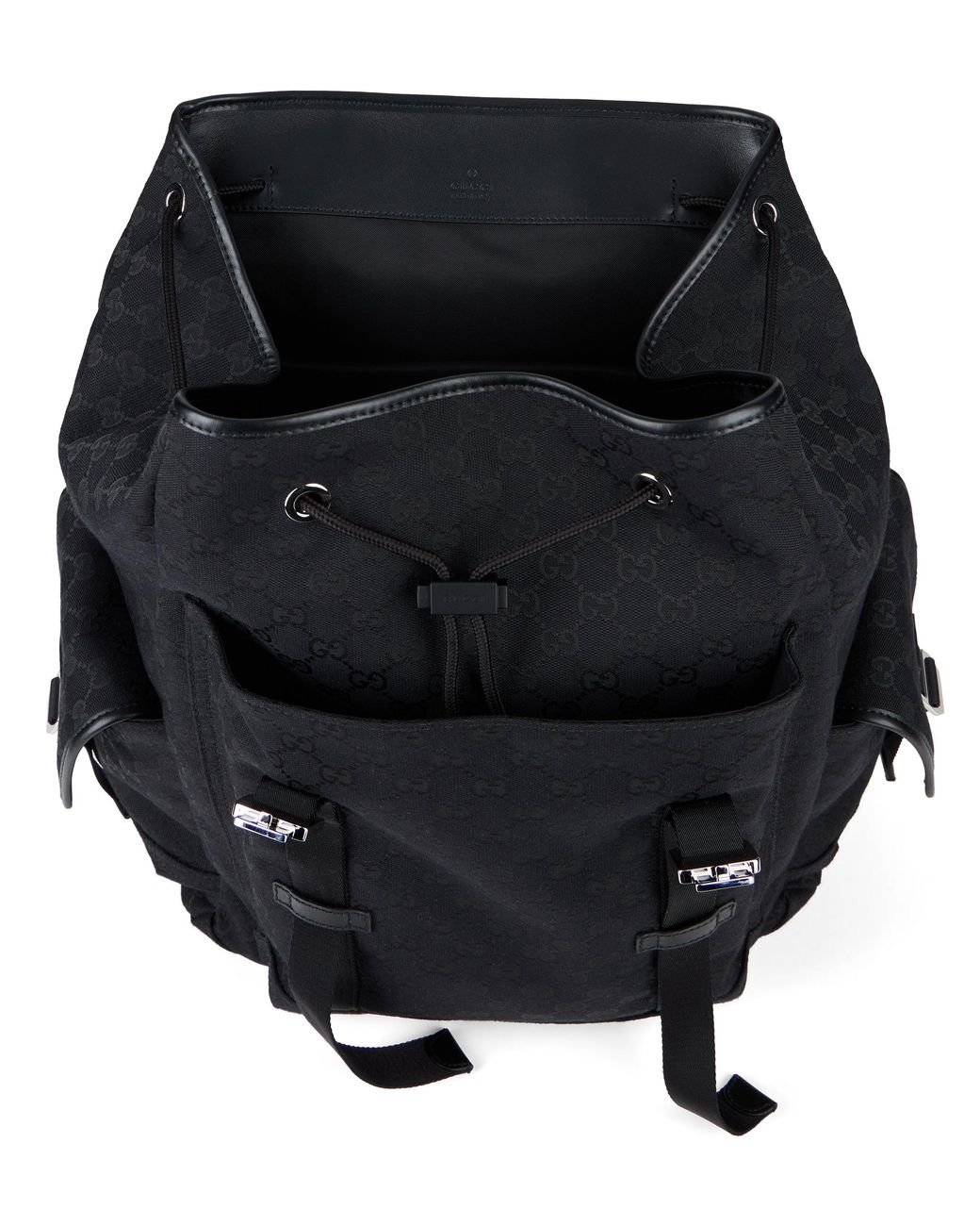 Gucci Black Gg Supreme Fabric Backpack for men