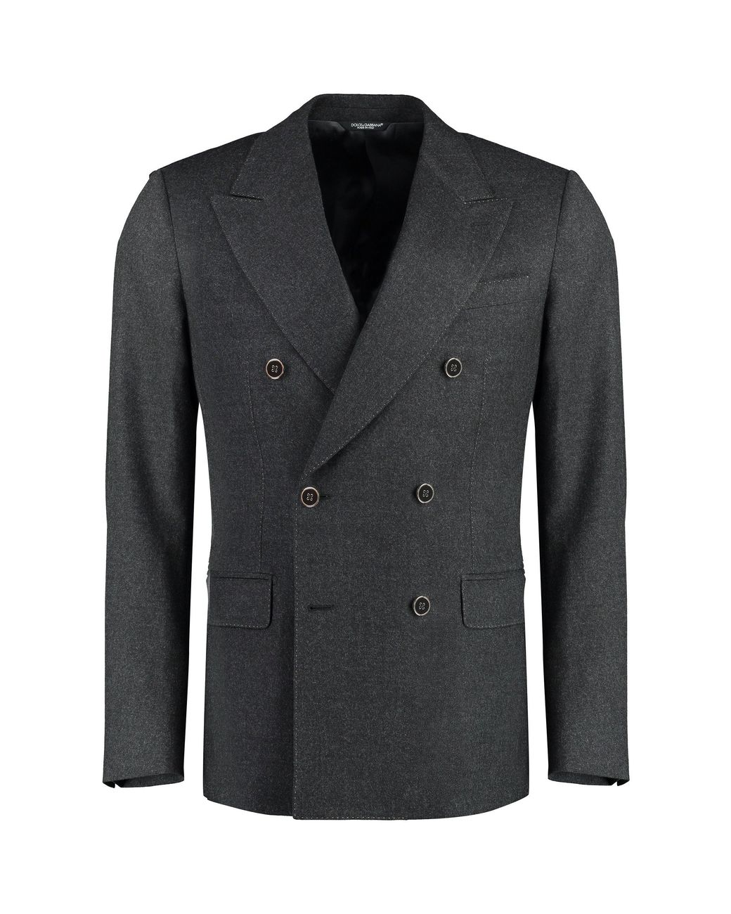 Dolce & Gabbana Black Wool Double-Breasted Blazer For – Fw23 Collection for men