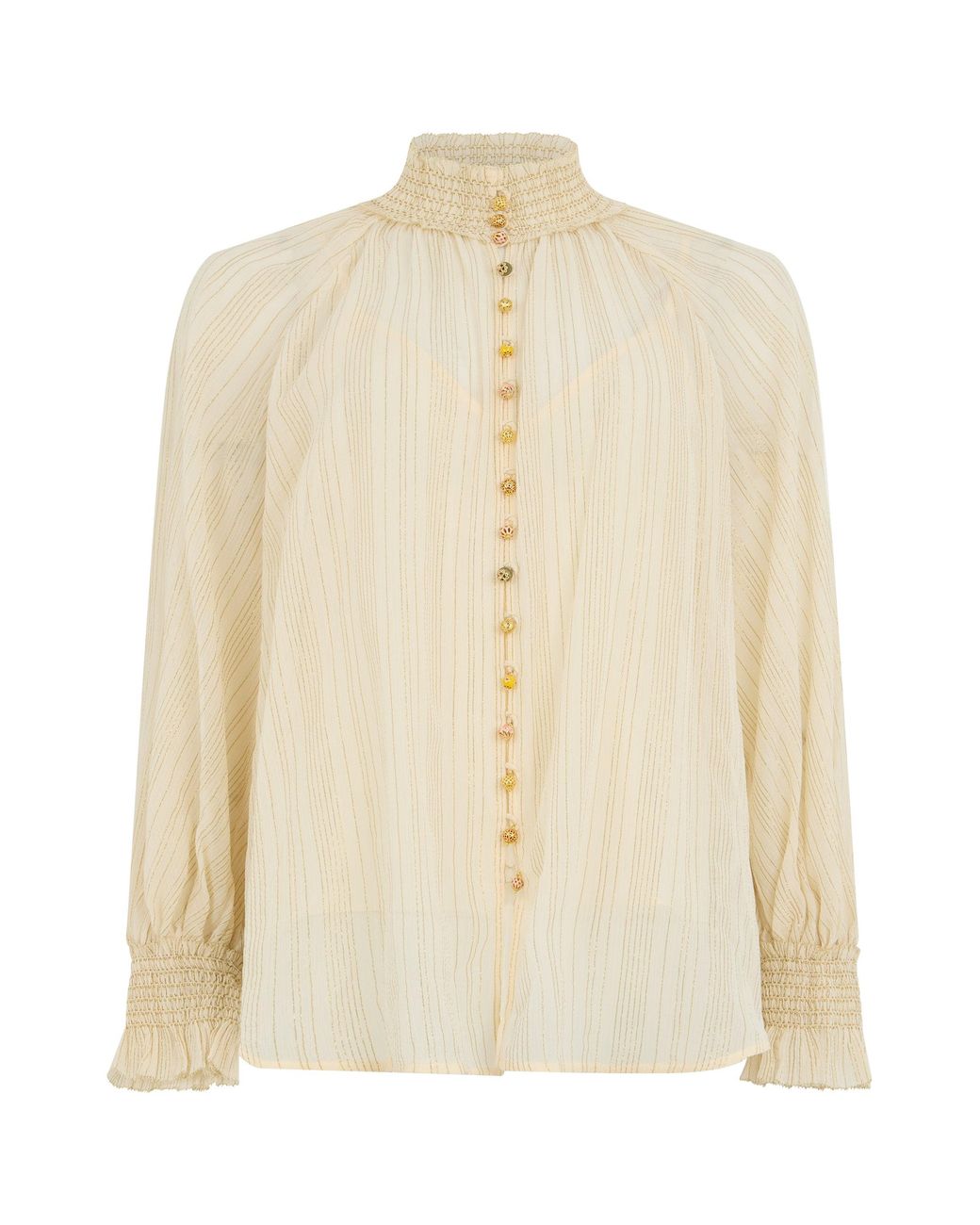 Zimmermann Natural Cotton-Silk Blouse Blouses