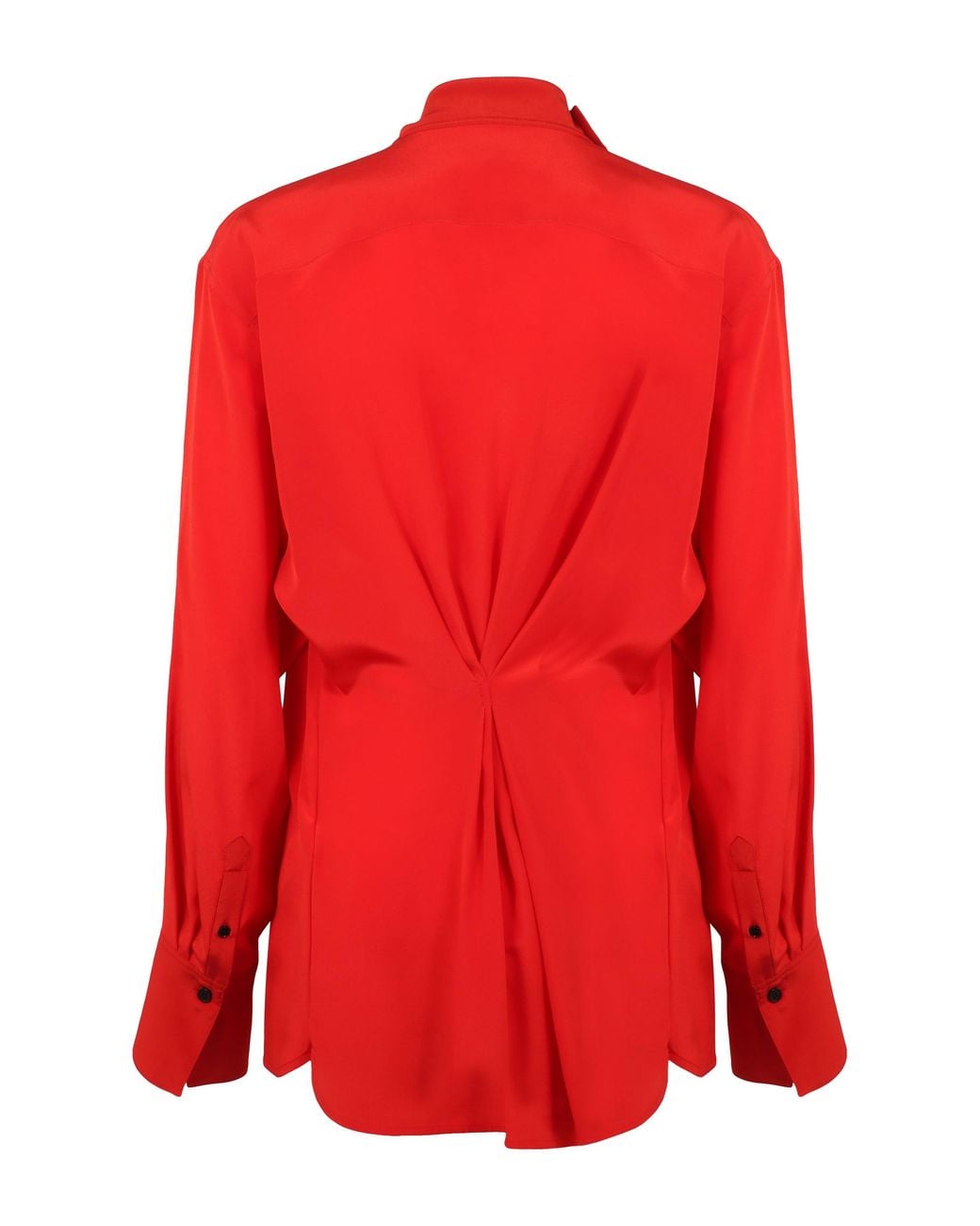 Victoria Beckham Red Silk Blouse