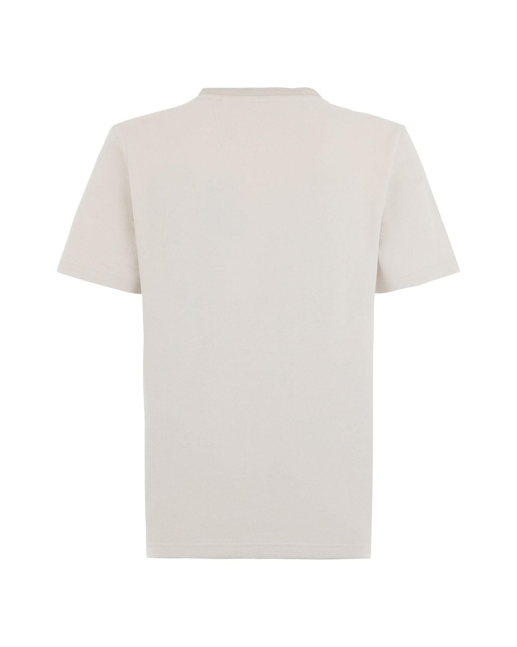 Boss White Cotton T-Shirt With Embroidery for men